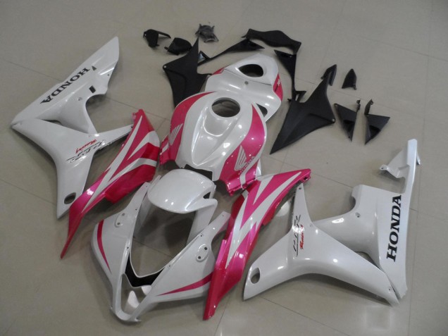 Billige Perl Weiß mit Rosa CBR 600 RR 2007-2008 Motorrad Verkleidungen Billige Perl Weiß mit Rosa CBR 600 RR 2007-2008 Motorrad Verkleidungen