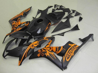 Billige Matt Schwarzer Orange Aufkleber CBR 600 RR 2007-2008 Motorrad Verkleidungen