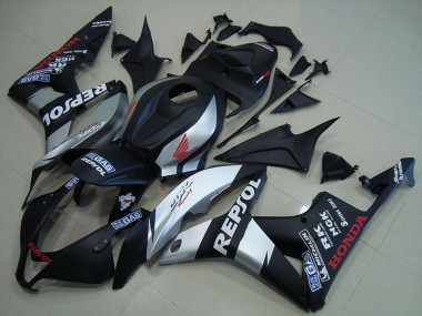 Billige Matt Schwarz Silber Repsol CBR 600 RR 2007-2008 Motorrad Verkleidungen