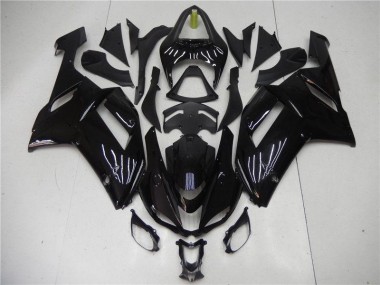 Billige Glänzend Schwarz ZX6R 2007-2008 Motorrad Verkleidung