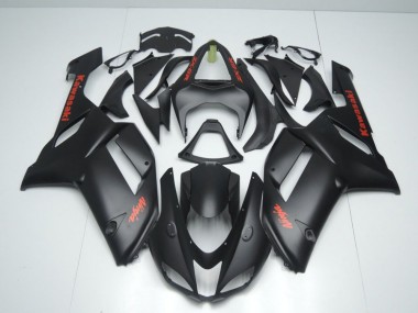 Billige Matt Schwarz mit rotem Aufkleber ZX6R 2007-2008 Motorrad Verkleidungen
