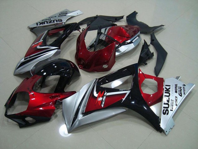 Billige Rot Schwarz Silber GSXR 1000 K7 2007-2008 Motorrad Verkleidung