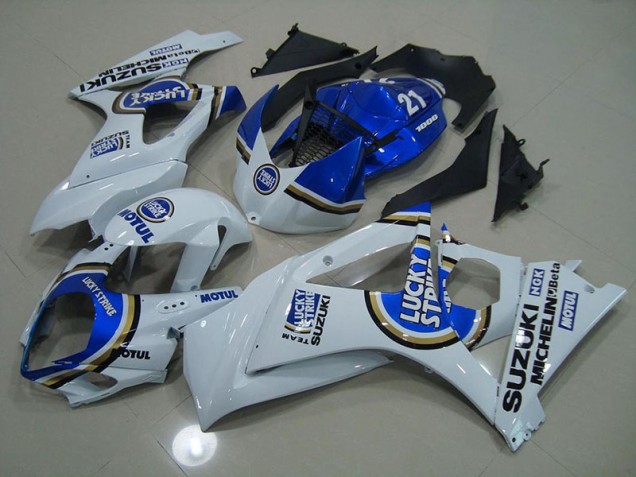 Billige Blau Lucky Strike GSXR 1000 K7 2007-2008 Motorrad Verkleidungen Billige Blau Lucky Strike GSXR 1000 K7 2007-2008 Motorrad Verkleidungen