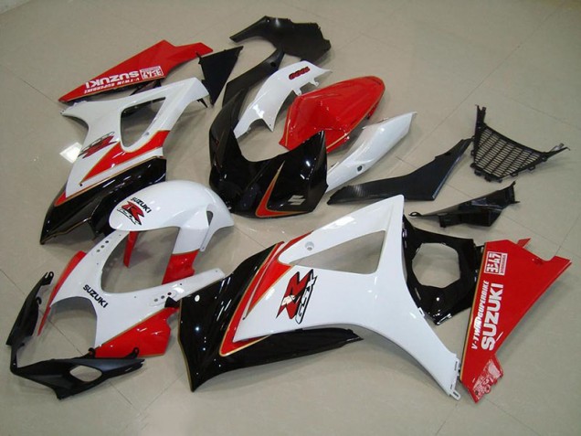 Billige Weiß Rot Schwarz GSXR 1000 K7 2007-2008 Motorrad Verkleidungen