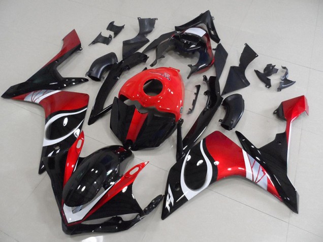 Billige Schwarz rot Glänzend R1 2007-2008 Motorrad Verkleidungen