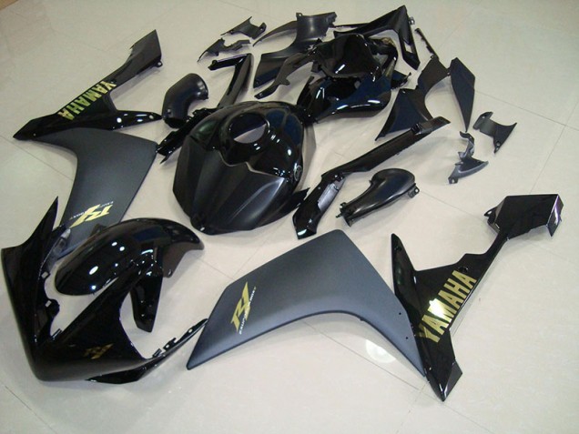 Billige Matt Schwarz Gold R1 2007-2008 Motorrad Verkleidungen