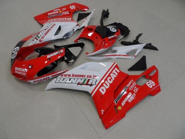 Billige Orange Banner 69 Ducati 848 1098 1198 2007-2014 Motorrad Verkleidungen