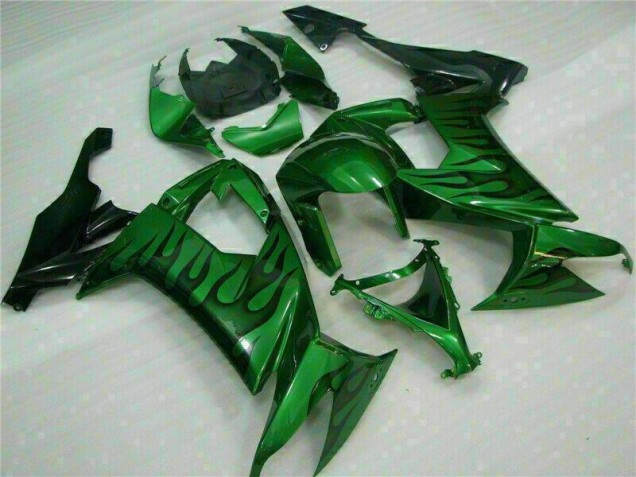 Billige Grüne Flamme ZX10R 2008-2010 Motorrad Verkleidungen Billige Grüne Flamme ZX10R 2008-2010 Motorrad Verkleidungen