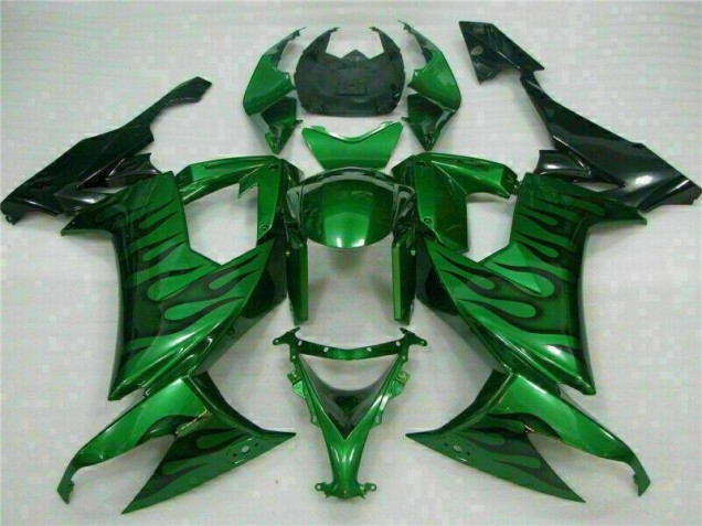 Billige Grüne Flamme ZX10R 2008-2010 Motorrad Verkleidungen Billige Grüne Flamme ZX10R 2008-2010 Motorrad Verkleidungen