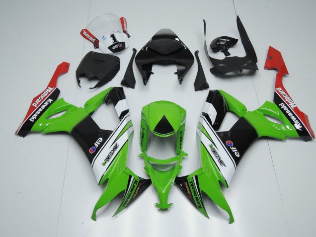 Billige Weiß Schwarz Und Grün ZX10R 2008-2010 Motorrad Verkleidungen Billige Weiß Schwarz Und Grün ZX10R 2008-2010 Motorrad Verkleidungen