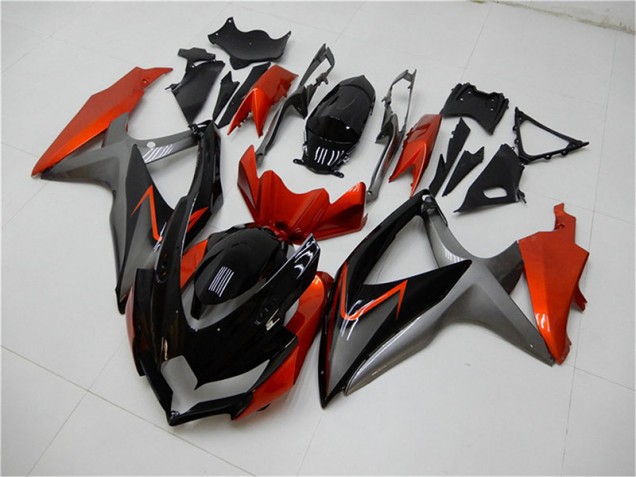 Billige Schwarz Orange Grau GSXR 600 / 750 K8 2008-2010 Motorrad Verkleidungen Billige Schwarz Orange Grau GSXR 600 / 750 K8 2008-2010 Motorrad Verkleidungen