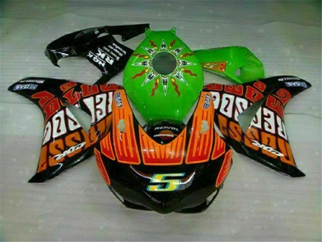 Billige Grün Orange CBR 1000 RR 2008-2011 Motorrad Verkleidungen Billige Grün Orange CBR 1000 RR 2008-2011 Motorrad Verkleidungen