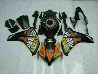 Billige Orange Schwarz CBR 1000 RR 2008-2011 Motorrad Verkleidungen