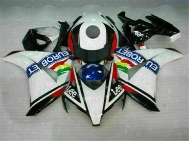 Billige Weiß Blau Rot Eurobet Lee CBR 1000 RR 2008-2011 Motorrad Verkleidungen