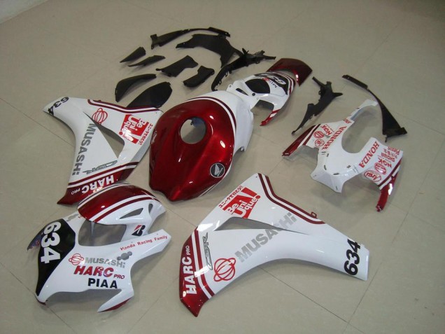 Billige Weiß Rot HARC Pro PIAA 634 CBR 1000 RR 2008-2011 Motorrad Verkleidungen Billige Weiß Rot HARC Pro PIAA 634 CBR 1000 RR 2008-2011 Motorrad Verkleidungen