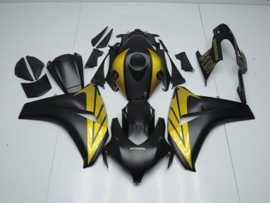Billige Matt Schwarz und Gold CBR 1000 RR 2008-2011 Motorrad Verkleidungen