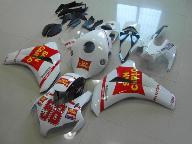 Billige Weiß San Carlo CBR 1000 RR 2008-2011 Motorrad Verkleidungen Billige Weiß San Carlo CBR 1000 RR 2008-2011 Motorrad Verkleidungen