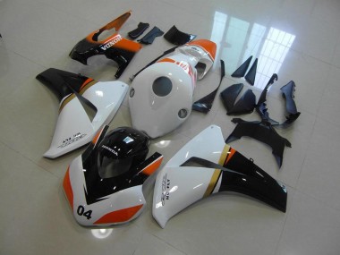 Billige Weiß Und Schwarz Und Orange Rennen CBR 1000 RR 2008-2011 Motorrad Verkleidungen
