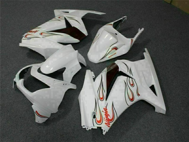 Billige Weiß Rot EX250 2008-2012 Motorrad Verkleidungen Billige Weiß Rot EX250 2008-2012 Motorrad Verkleidungen
