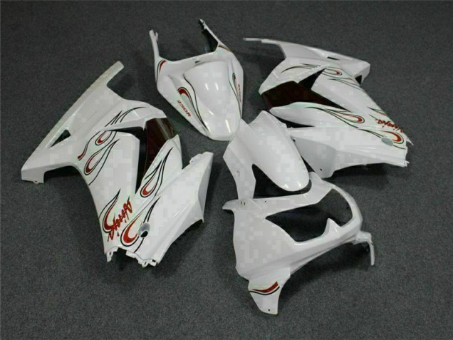 Billige Weiß Rot EX250 2008-2012 Motorrad Verkleidungen Billige Weiß Rot EX250 2008-2012 Motorrad Verkleidungen