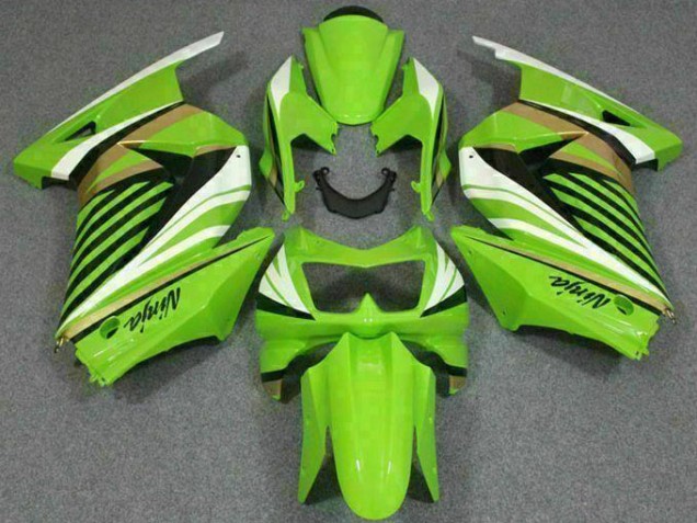 Billige Grün Weiß Schwarz Ninja EX250 2008-2012 Motorrad Verkleidungen Billige Grün Weiß Schwarz Ninja EX250 2008-2012 Motorrad Verkleidungen