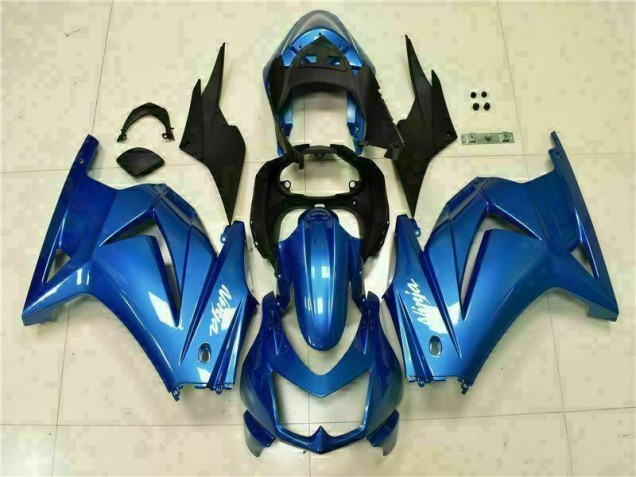 Billige Blau Schwarz Weiß Ninja EX250 2008-2012 Motorrad Verkleidungen Billige Blau Schwarz Weiß Ninja EX250 2008-2012 Motorrad Verkleidungen