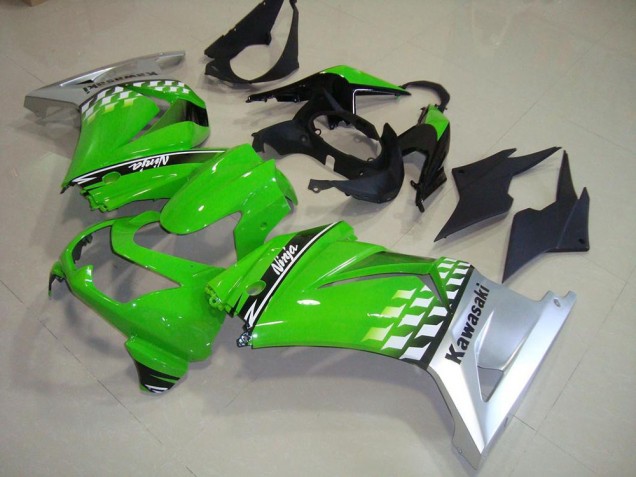 Billige Grün Silber ZX 250R 2008-2012 Motorrad Verkleidungen Billige Grün Silber ZX 250R 2008-2012 Motorrad Verkleidungen