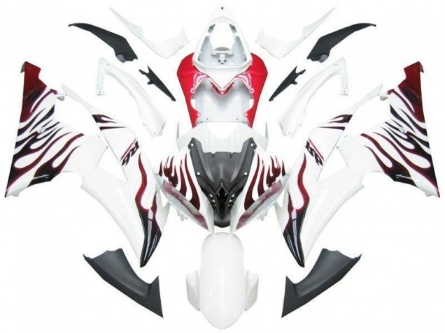 Billige Weiß Rot Flamme R6 R6 2008-2016 Motorrad Verkleidungen