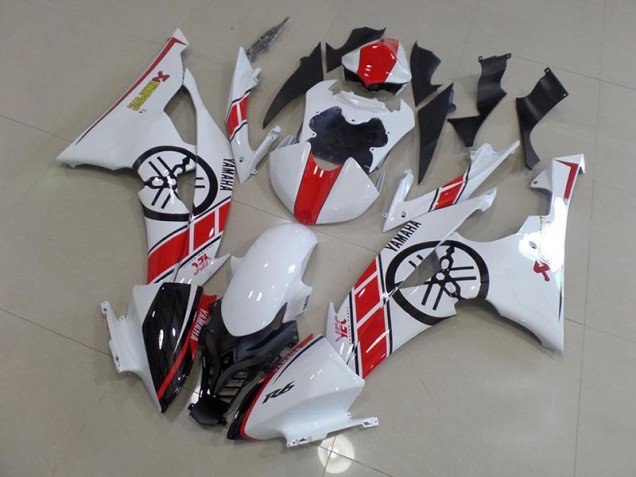 Billige Weiß mit Big Yamaha Logo R6 2008-2016 Motorrad Verkleidungen