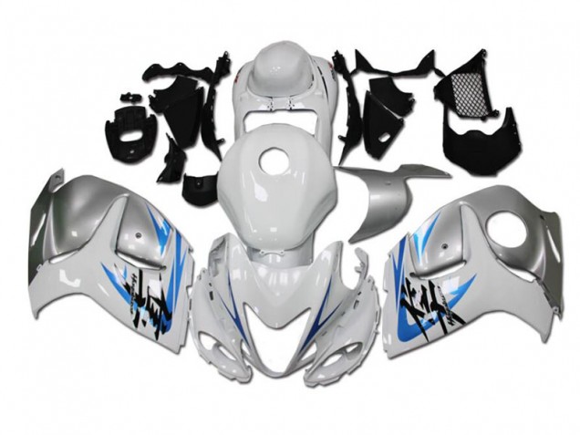 Billige Weiß Blau GSXR 1300 Hayabusa 2008-2019 Motorrad Verkleidungen Billige Weiß Blau GSXR 1300 Hayabusa 2008-2019 Motorrad Verkleidungen