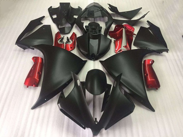 Billige Matt Schwarz Glänzend Rot R1 2009-2011 Motorrad Verkleidungen