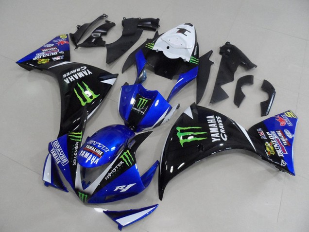 Billige BlauSchwarz Monster R1 2009-2011 Motorrad Verkleidungen