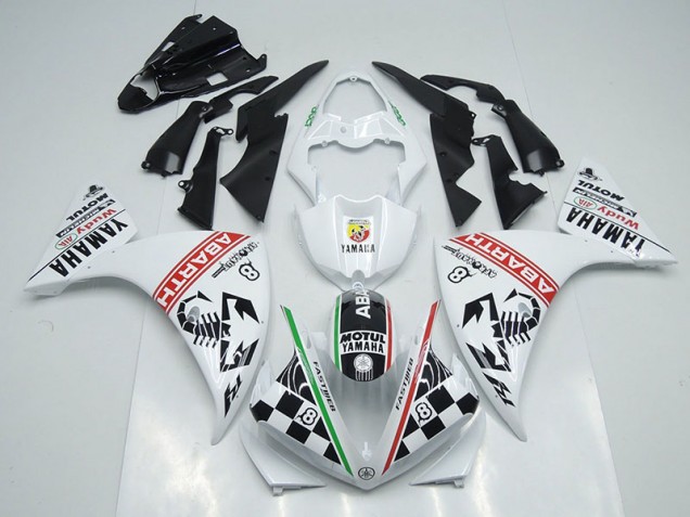 Billige Weiß Schwarz Abrath R1 2009-2011 Motorrad Verkleidungen
