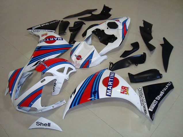 Billige Weiß Schwarz Martini R1 2009-2011 Motorrad Verkleidungen Billige Weiß Schwarz Martini R1 2009-2011 Motorrad Verkleidungen
