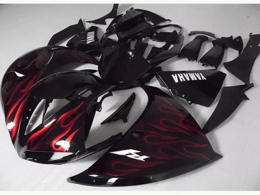 Billige Rote Schwarz Flamme R1 2009-2011 Motorrad Verkleidungen