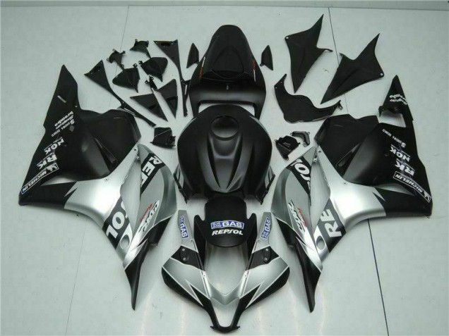 Billige Schwarz Silber Repsol CBR 600 RR 2009-2012 Motorrad Verkleidungen