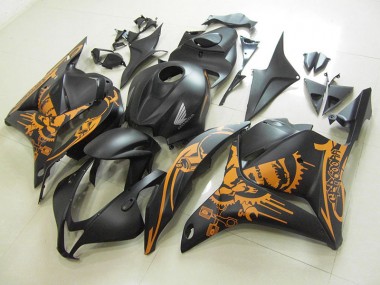 Billige Matt Schwarzer Orange Aufkleber CBR 600 RR 2009-2012 Motorrad Verkleidungen