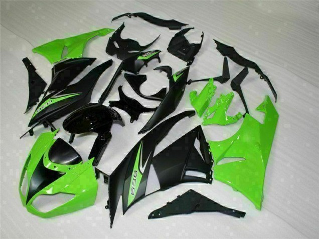 Billige Schwarz Grün 636 ZX6R 2009-2012 Motorrad Verkleidungen Billige Schwarz Grün 636 ZX6R 2009-2012 Motorrad Verkleidungen