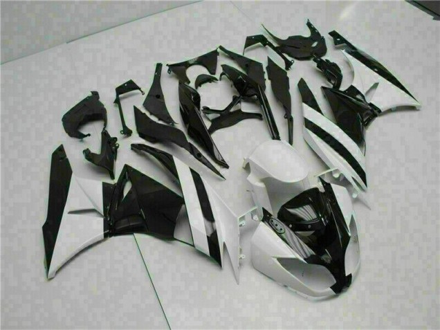 Billige Weiß Schwarz ZX6R 2009-2012 Motorrad Verkleidungen Billige Weiß Schwarz ZX6R 2009-2012 Motorrad Verkleidungen