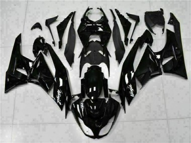 Billige Schwarz Weißer Ninja ZX6R 2009-2012 Motorrad Verkleidungen