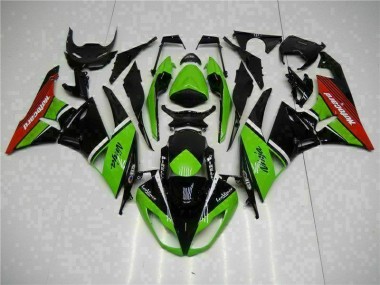 Billige Grün Schwarz Rot ZX6R 2009-2012 Motorrad Verkleidungen