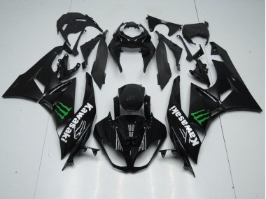 Billige Schwarz mit Monster ZX6R 2009-2012 Motorrad Verkleidungen