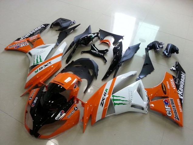 Billige Orange Monster ZX6R 2009-2012 Motorrad Verkleidungen Billige Orange Monster ZX6R 2009-2012 Motorrad Verkleidungen
