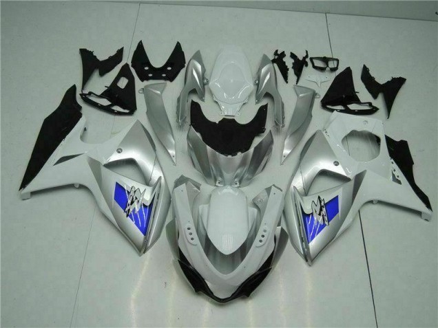 Billige Silber Weiß GSXR 1000 K9 2009-2016 Motorrad Verkleidungen