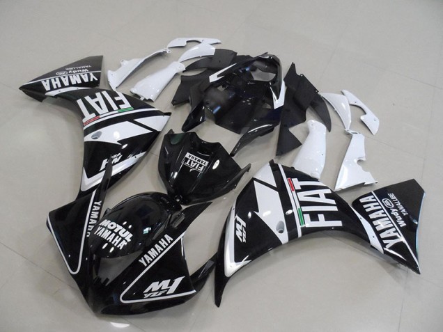 Billige Schwarz Weißer Fiat R1 2012-2014 Motorrad Verkleidung Billige Schwarz Weißer Fiat R1 2012-2014 Motorrad Verkleidung