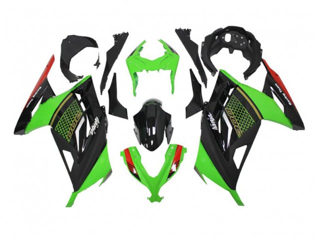 Billige Grün Schwarz EX300 2013-2016 Motorrad Verkleidungen Billige Grün Schwarz EX300 2013-2016 Motorrad Verkleidungen