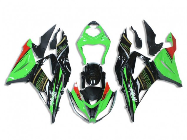Billige Grün Schwarz ZX6R 2013-2018 Motorrad Verkleidungen Billige Grün Schwarz ZX6R 2013-2018 Motorrad Verkleidungen
