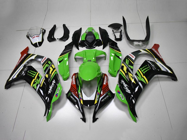 Billige Grün Schwarz Rot Ninja Monster ZX10R 2016-2019 Motorrad Verkleidungen Billige Grün Schwarz Rot Ninja Monster ZX10R 2016-2019 Motorrad Verkleidungen